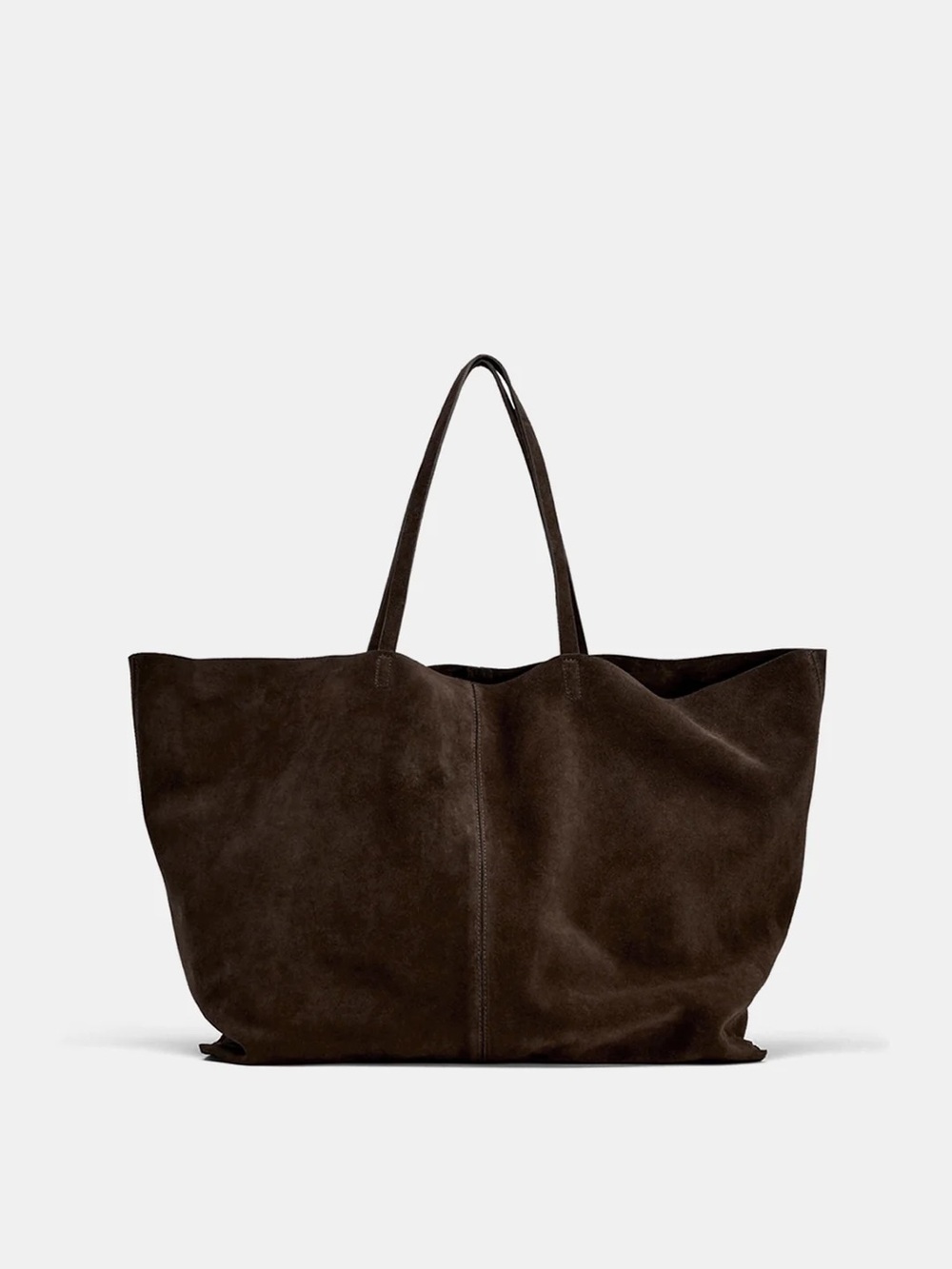 NEW Commense Large Capacity Suede Effect Hobo Tote Bag - Dark Brown Chocolate